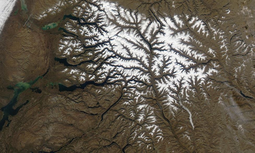 Спутниковый снимок Путорана