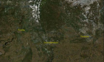 Урал из космоса