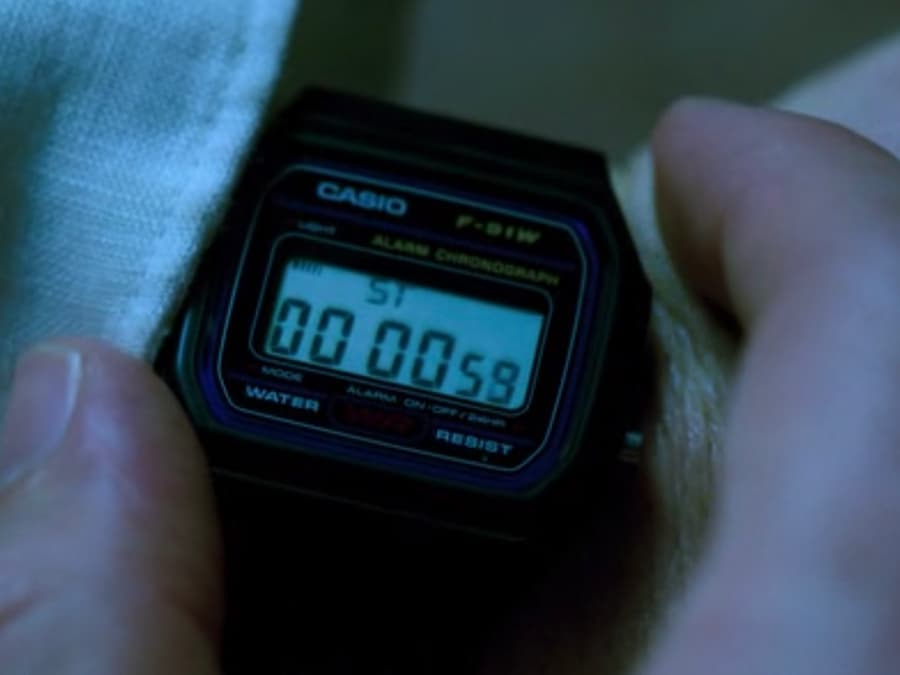 Кадр из фильма с часами на руке