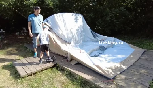 Насос надувной палатки не под силу детям