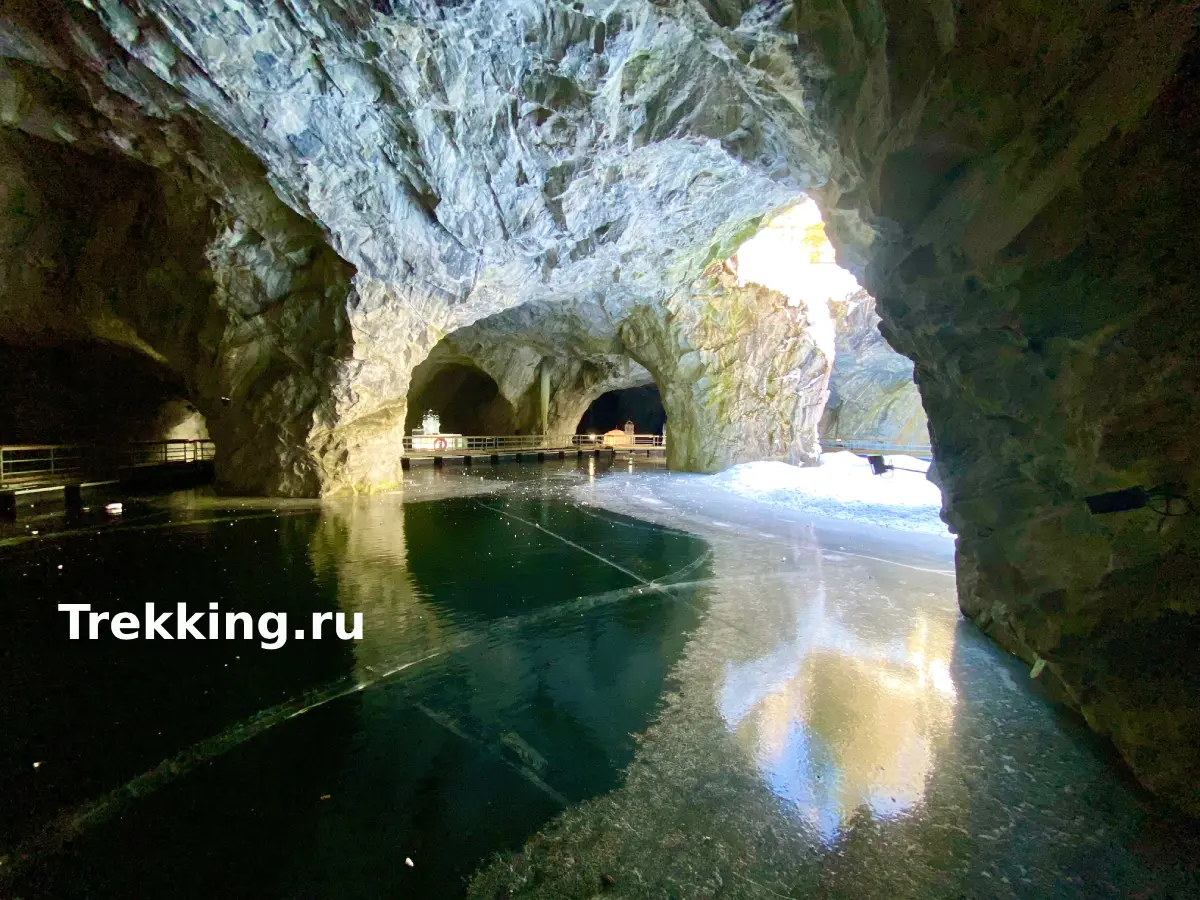 Экскурсия по пещерам и штольням в Рускеале